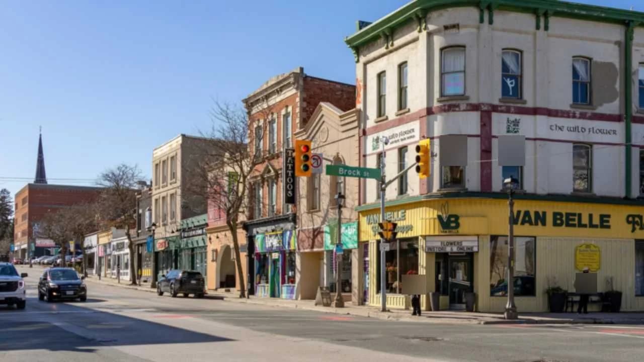 Downtown Whitby streetscape near Dundas and Brock Streets